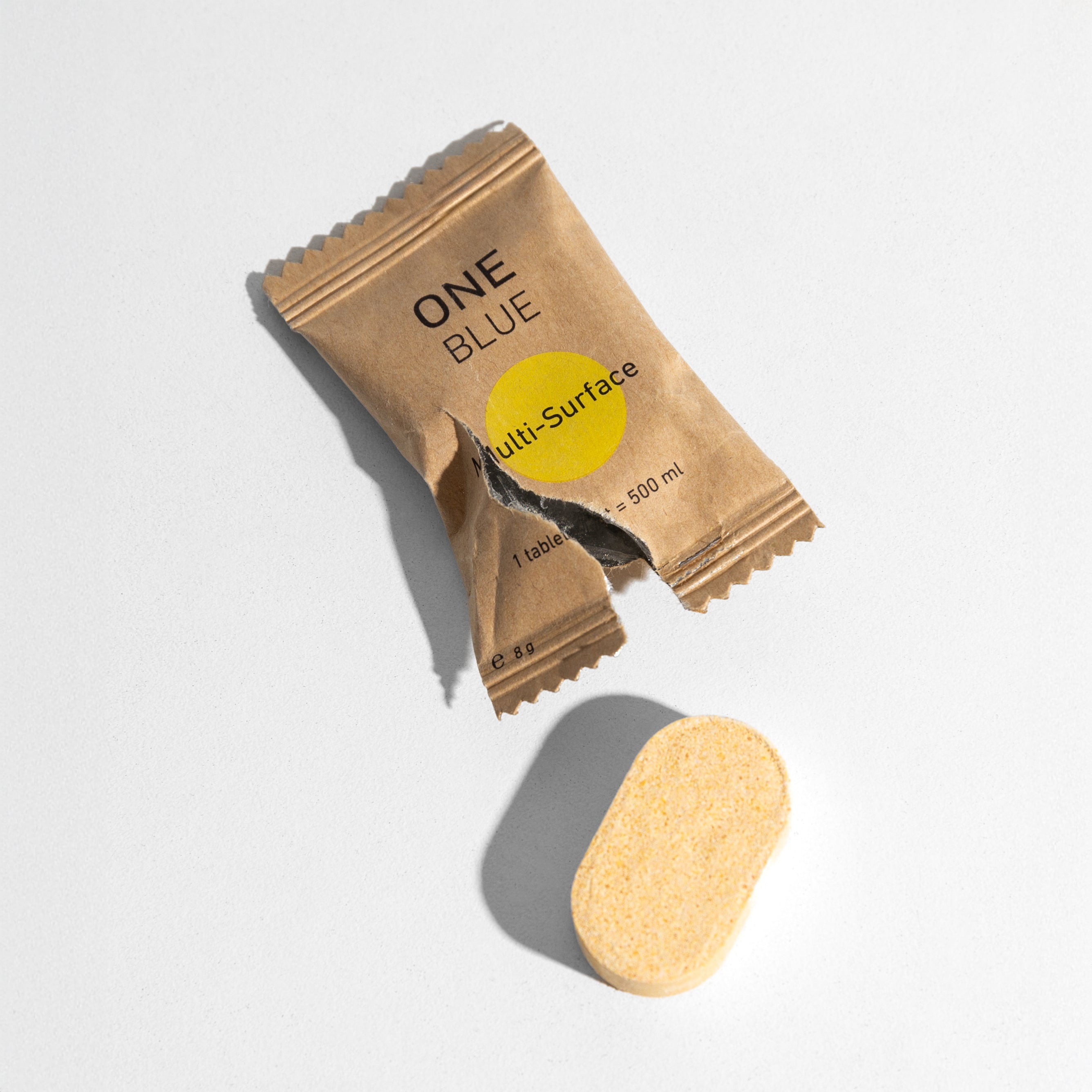 Open package with refill tablet multi-surface