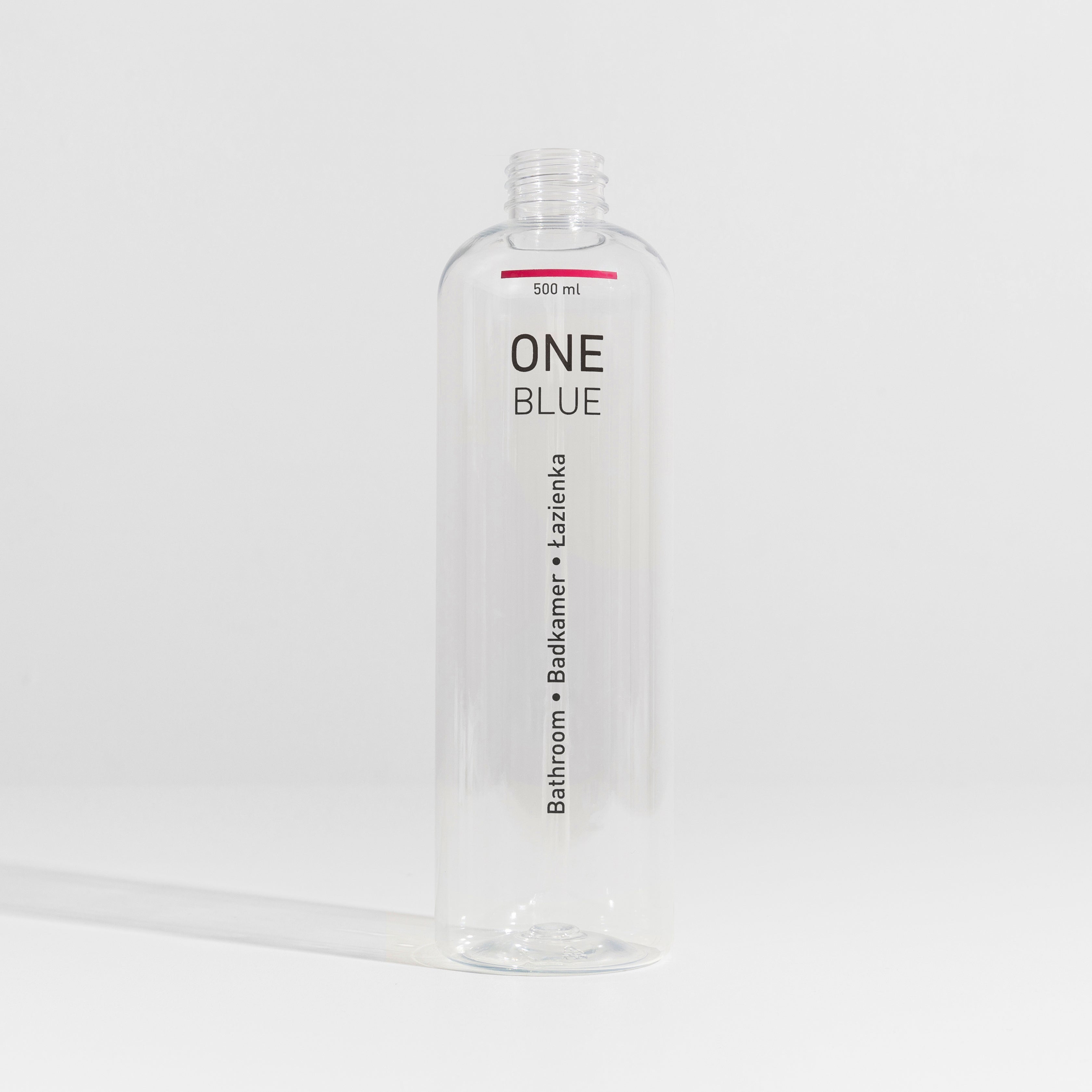 Reusable bottle for bathroom cleaner