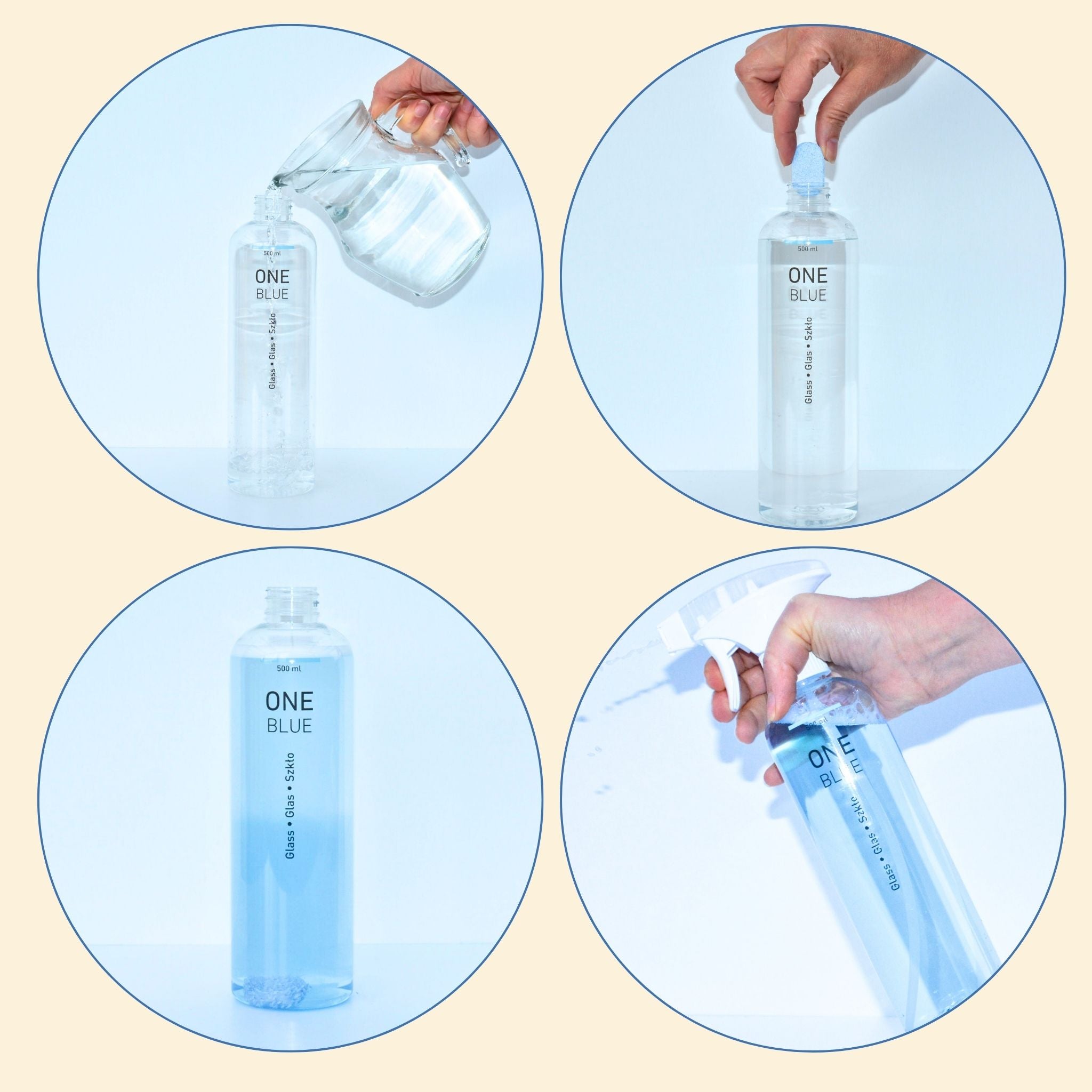 How to make One Blue glass cleaner