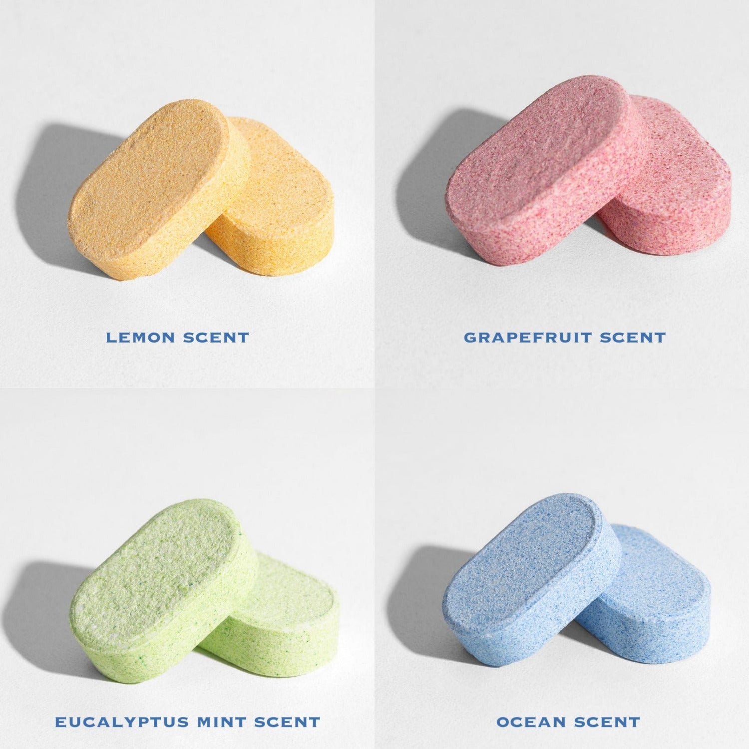 4 different tablets with their scents