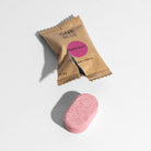 Open package with a tablet bathroom cleaner