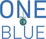 One Blue logo with Christmas ball