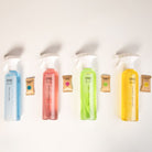 One Blue cleaning products with 4 bottles and 4 tablets