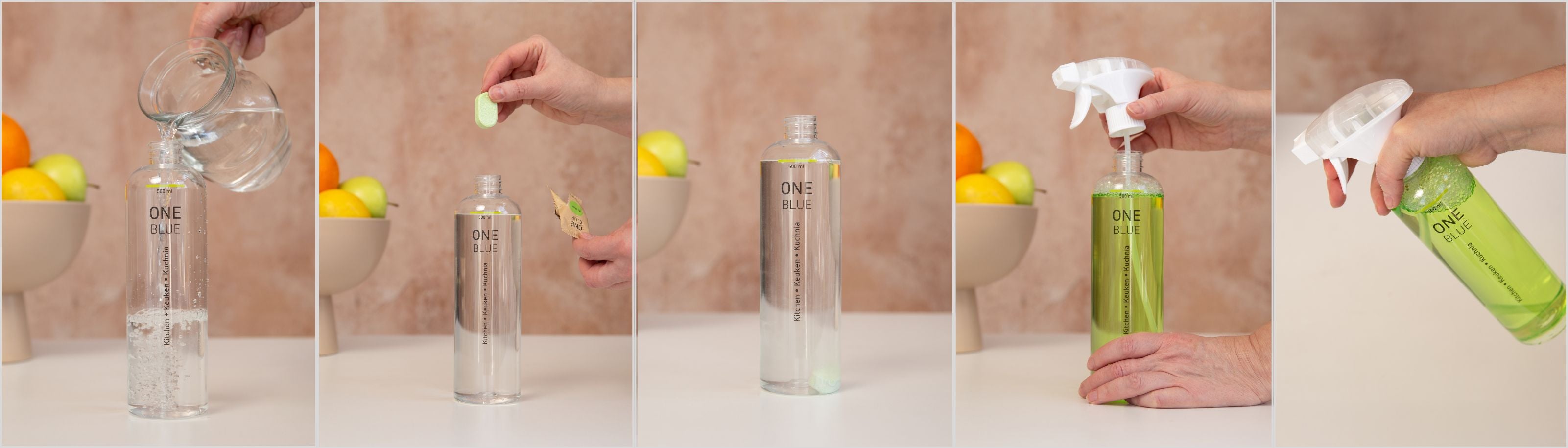 How to use the cleaning tablets in the reusable bottles